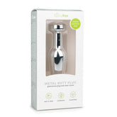 Metalen buttplug met diamant - zilverkleurig - PlayForFun